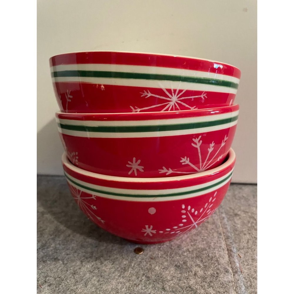 3 Stone Lite Christmas Bowls #784